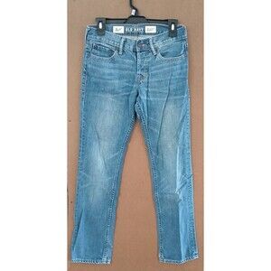 Old Navy Etroit Slim Men's Denim Jeans Blue Wash Straight Leg Zip Up 29W X 27L